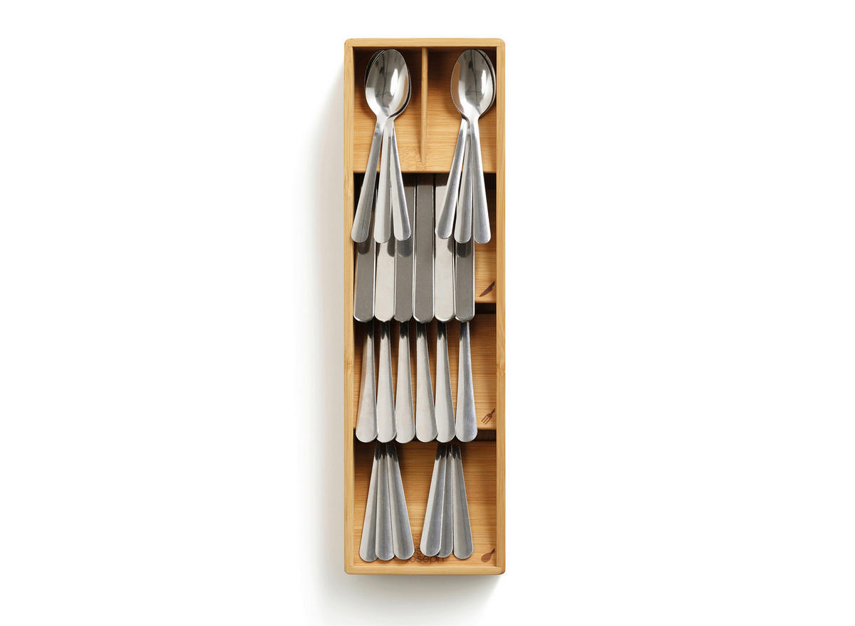 ULOŽAK ZA PRIBOR ZA JELO  - prirodne boje, Basics, drvo (39,8/12,2/6cm) - Joseph Joseph