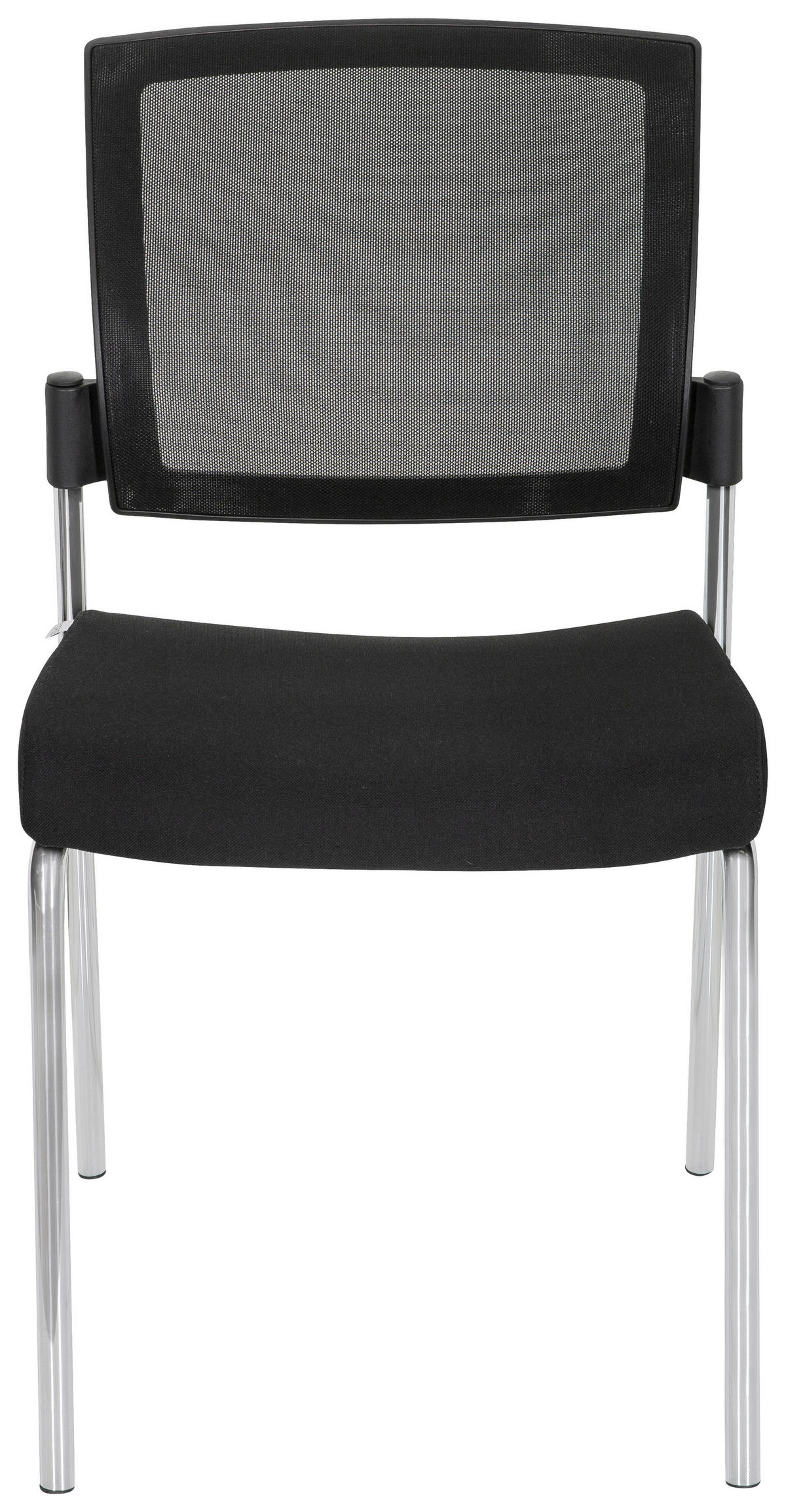 BESUCHERSTUHL Schwarz  - Chromfarben/Schwarz, MODERN, Textil/Metall (48/90/58cm) - MID.YOU