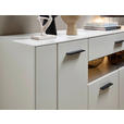 SIDEBOARD 180/85/45 cm  in Hellgrau, Sahara  - Hellgrau/Schwarz, MODERN, Glas/Holzwerkstoff (180/85/45cm) - Novel