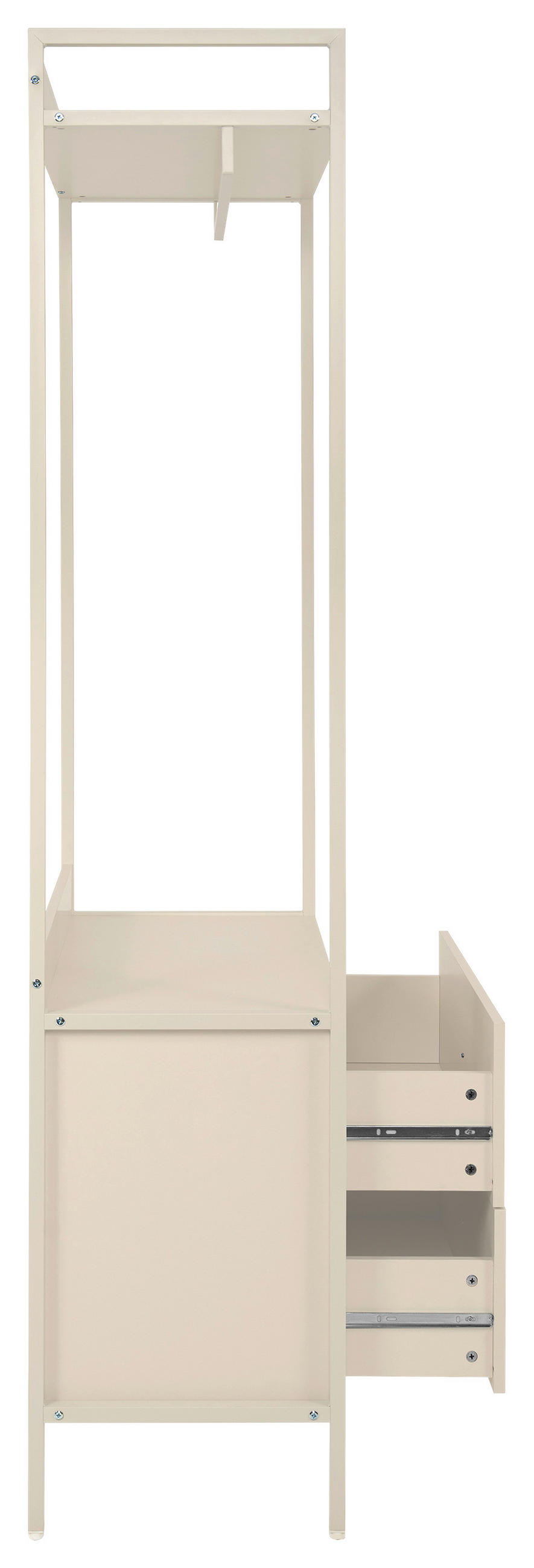 GARDEROBE 64/190/40 cm  - Beige, Modern, Holzwerkstoff/Metall (64/190/40cm) - MID.YOU