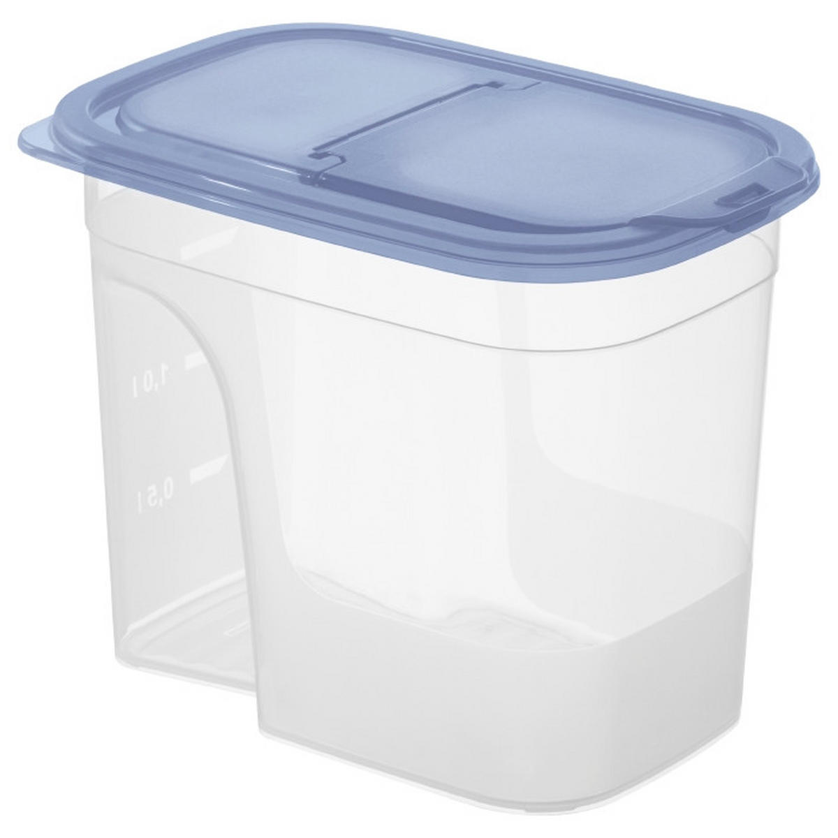 BURK MED LOCK FÖR TORRVAROR 2,2 l l  - blå/transparent, Klassisk, plast (20/14/16cm) - Rotho