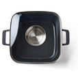 SERVIERPFANNE Greblon®-Antihaftbeschichtung  - Klar/Edelstahlfarben, Basics, Glas/Metall (24/24/10,5cm) - Homeware Profession.
