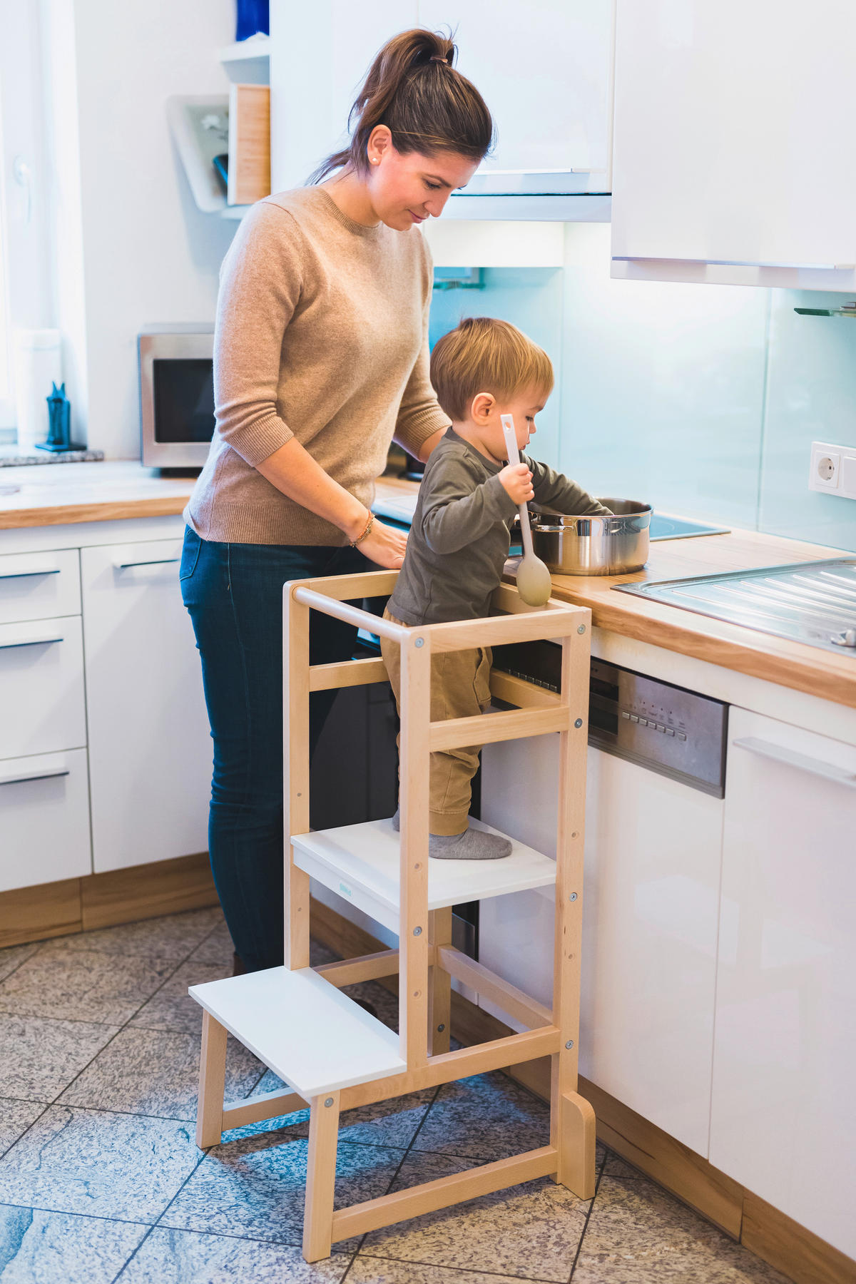 LERNTURM VISTA  - Naturfarben, Basics, Holz (90/40/46cm)