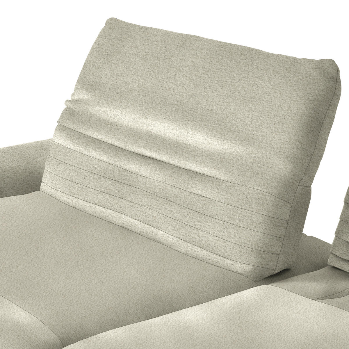 ECKSOFA Chenille Beige  - Beige/Schwarz, Design, Textil/Metall (170-195/280cm) - Dieter Knoll