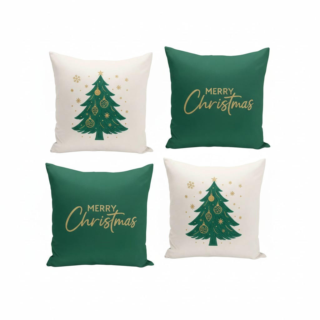 KISSENBEZUG-SET Artfchrst4-115 43/43 cm  - Multicolor, Basics, Textil (43/43cm) - X-Mas