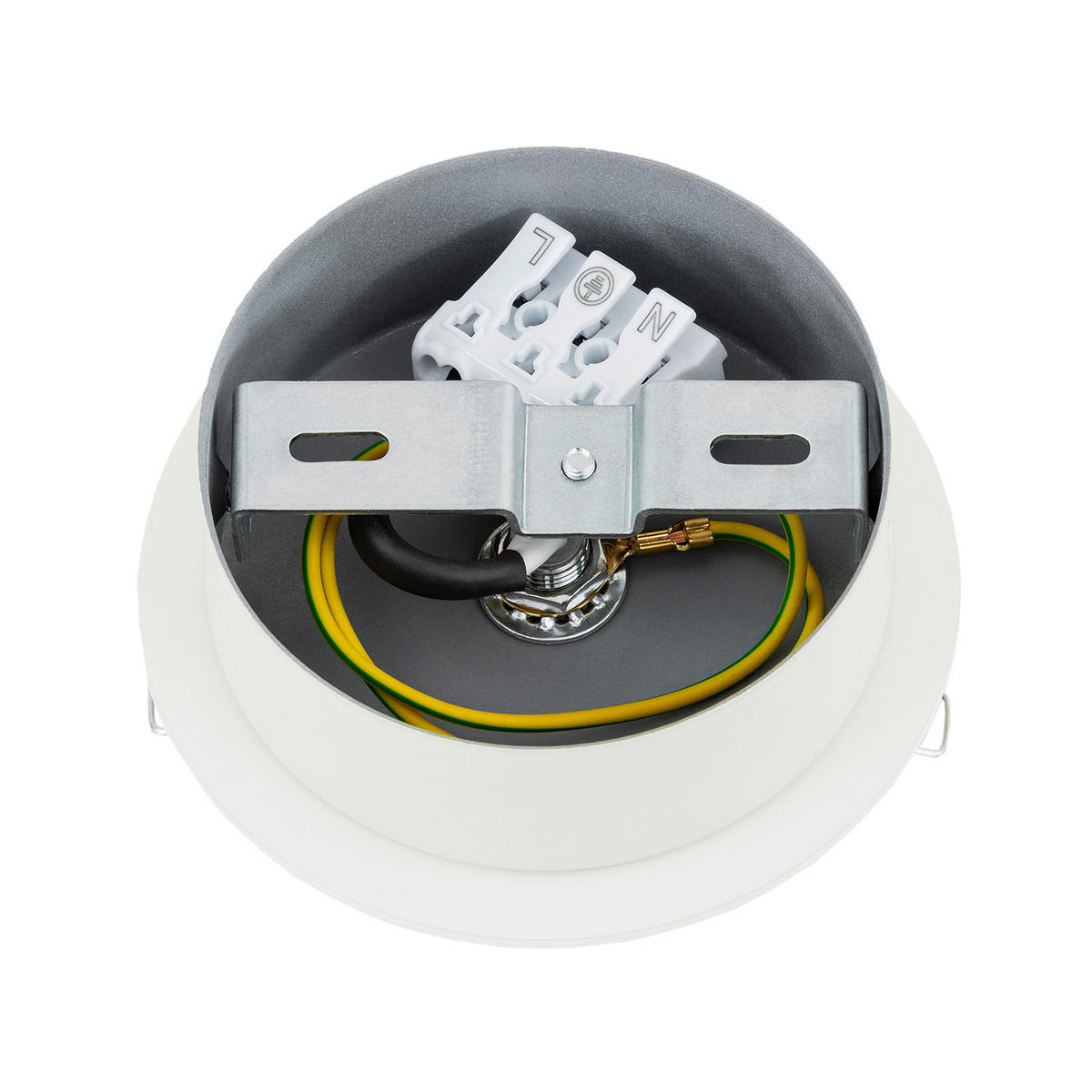 WANDLEUCHTE 16/12/12 cm   - Alabasterfarben/Weiß, KONVENTIONELL, Glas/Metall (16/12/12cm)