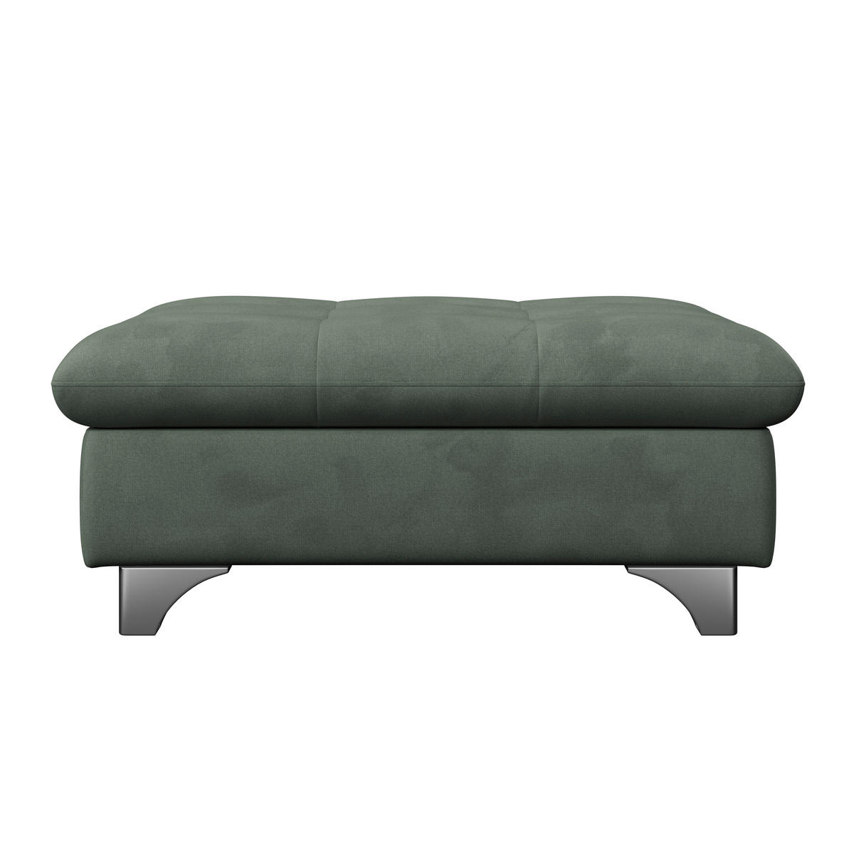 HOCKER Chenille Grün  - Chromfarben/Grün, KONVENTIONELL, Textil/Metall (108/46/108cm) - Livetastic
