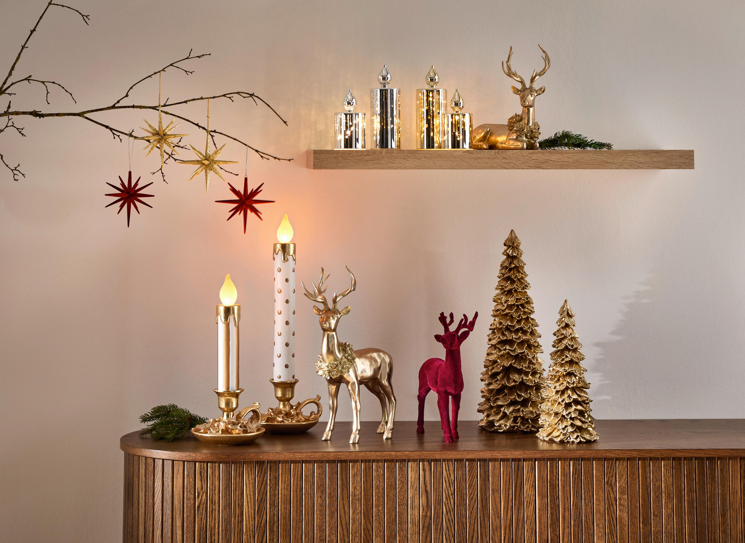 DEKORENTIER  - Bordeaux, LIFESTYLE, Kunststoff (19/27/11cm) - X-Mas