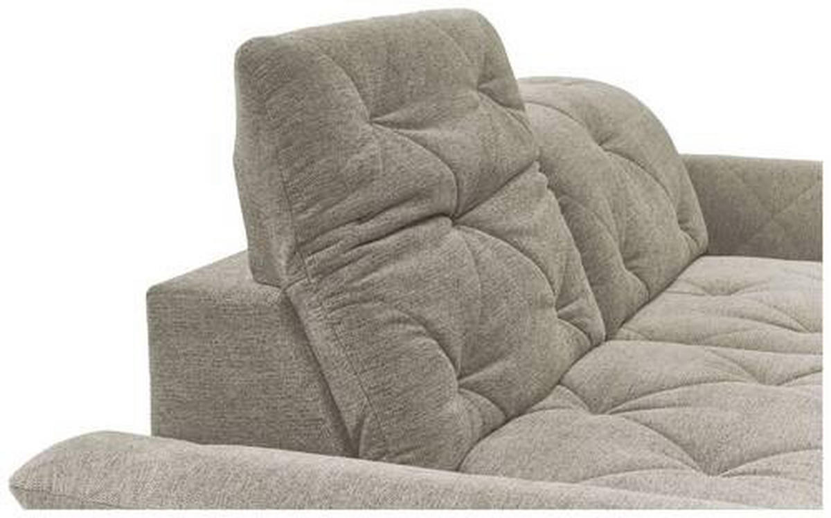 ECKSOFA in Webstoff Hellgrau  - Hellgrau/Schwarz, Design, Textil/Metall (244/173cm) - Moderano