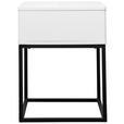NACHTKÄSTCHEN 40/52/38,5 cm  in Schwarz, Weiß  - Schwarz/Weiß, Design, Holzwerkstoff/Metall (40/52/38,5cm) - Carryhome