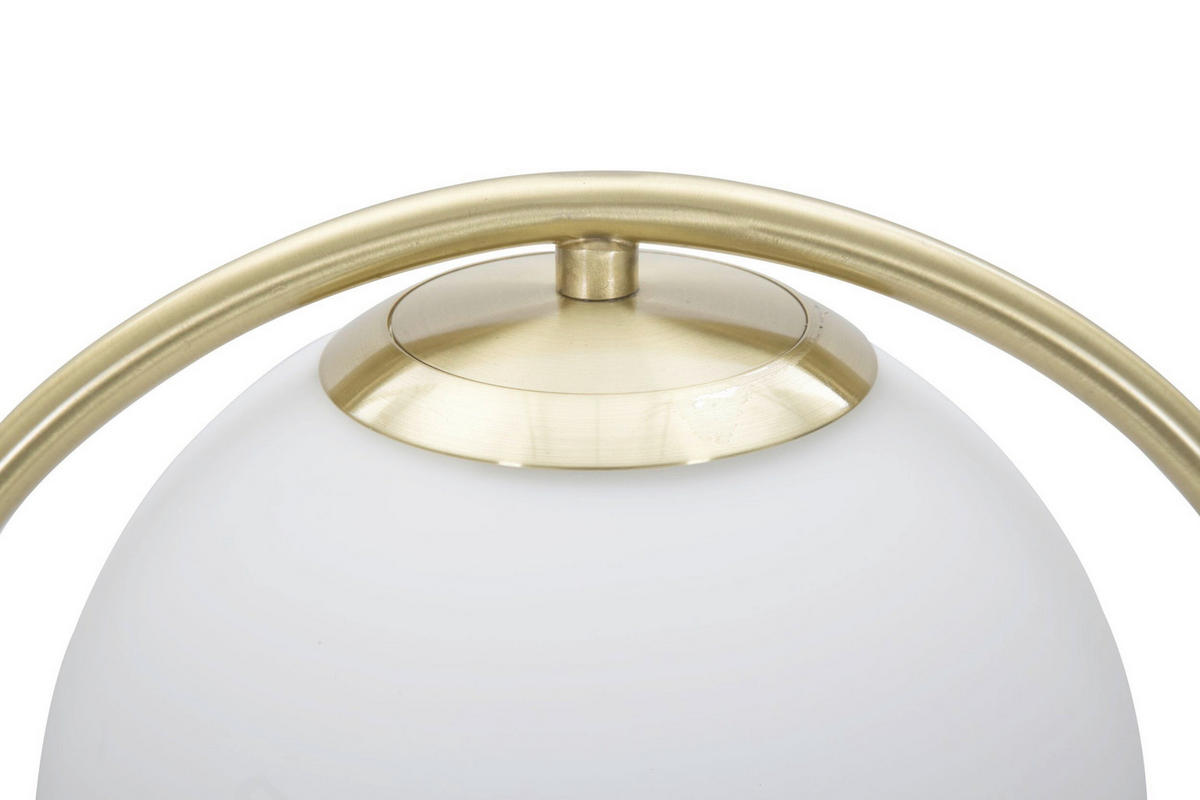 TISCHLEUCHTE 25/18/50 cm  - Goldfarben/Weiß, Trend, Glas/Metall (25/18/50cm) - Mauro Ferretti