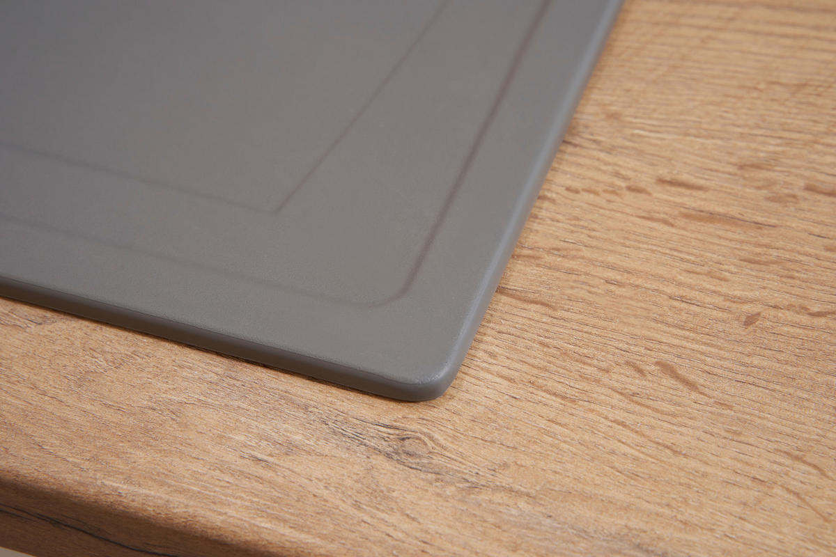 SPÜLE 1712BOSTON86X50G  - Grau, Trend, Glas/Kunststoff (86/20/50cm) - Respekta