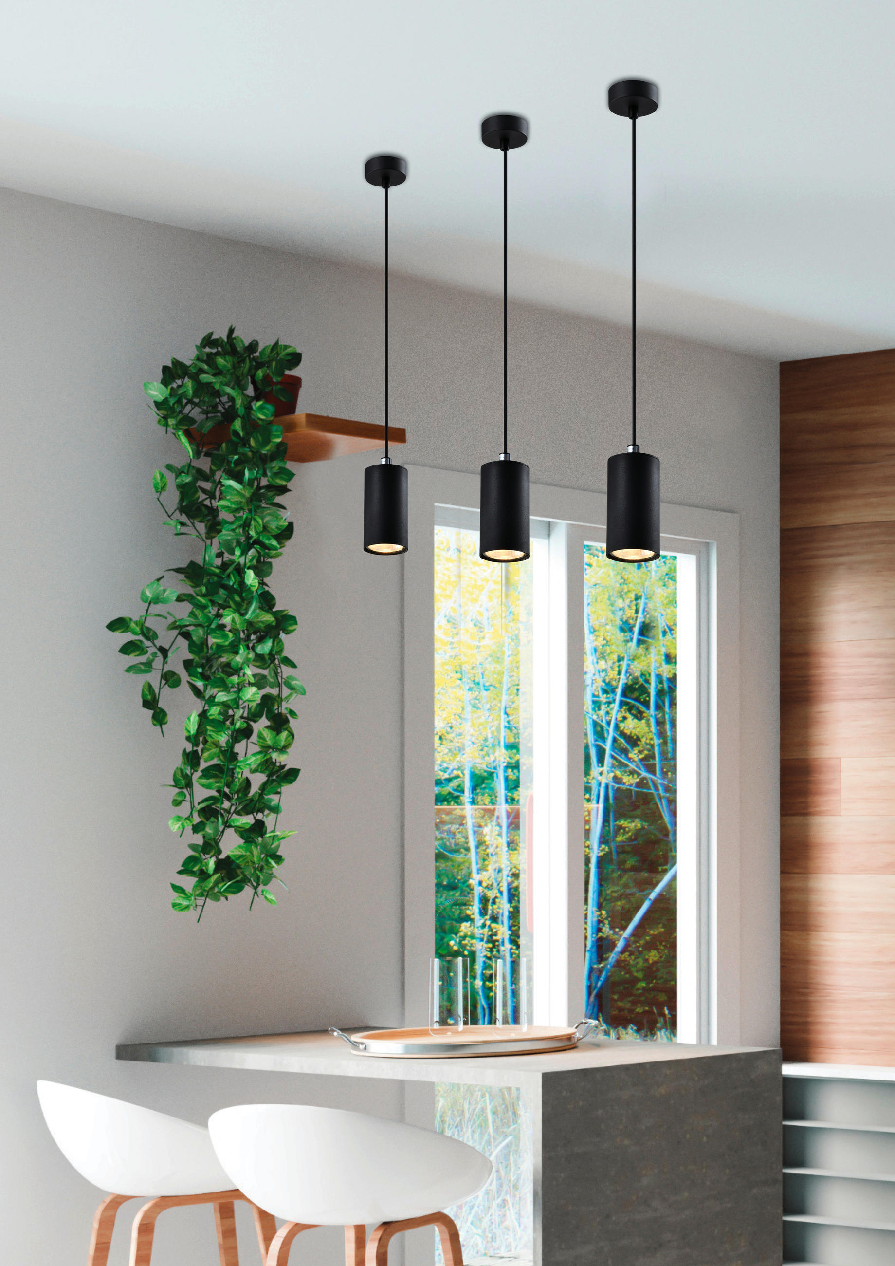 HÄNGLAMPA Candellux 7/7/90 cm  - svart, Design, metall (7/7/90cm)