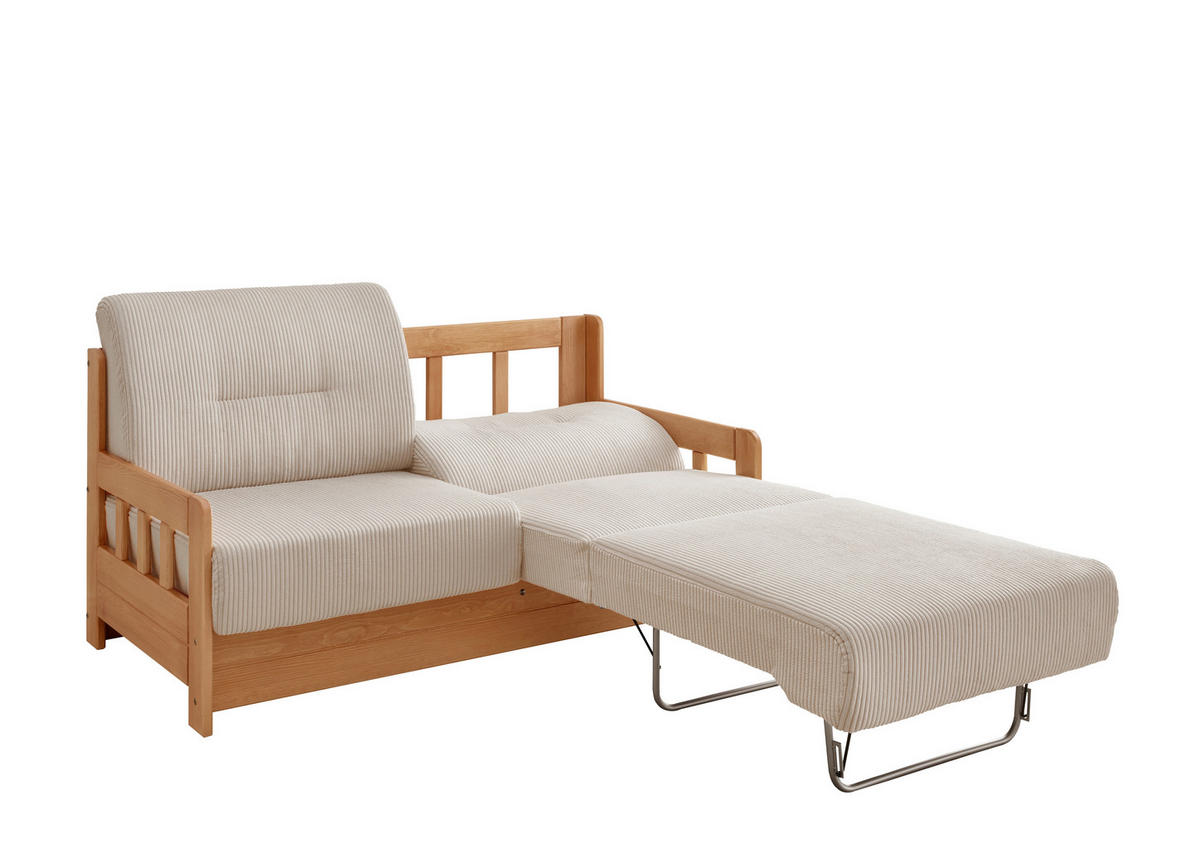 SCHLAFSOFA Cord Kieferfarben, Beige  - Beige/Kieferfarben, MODERN, Textil (154/88/90cm) - Livetastic
