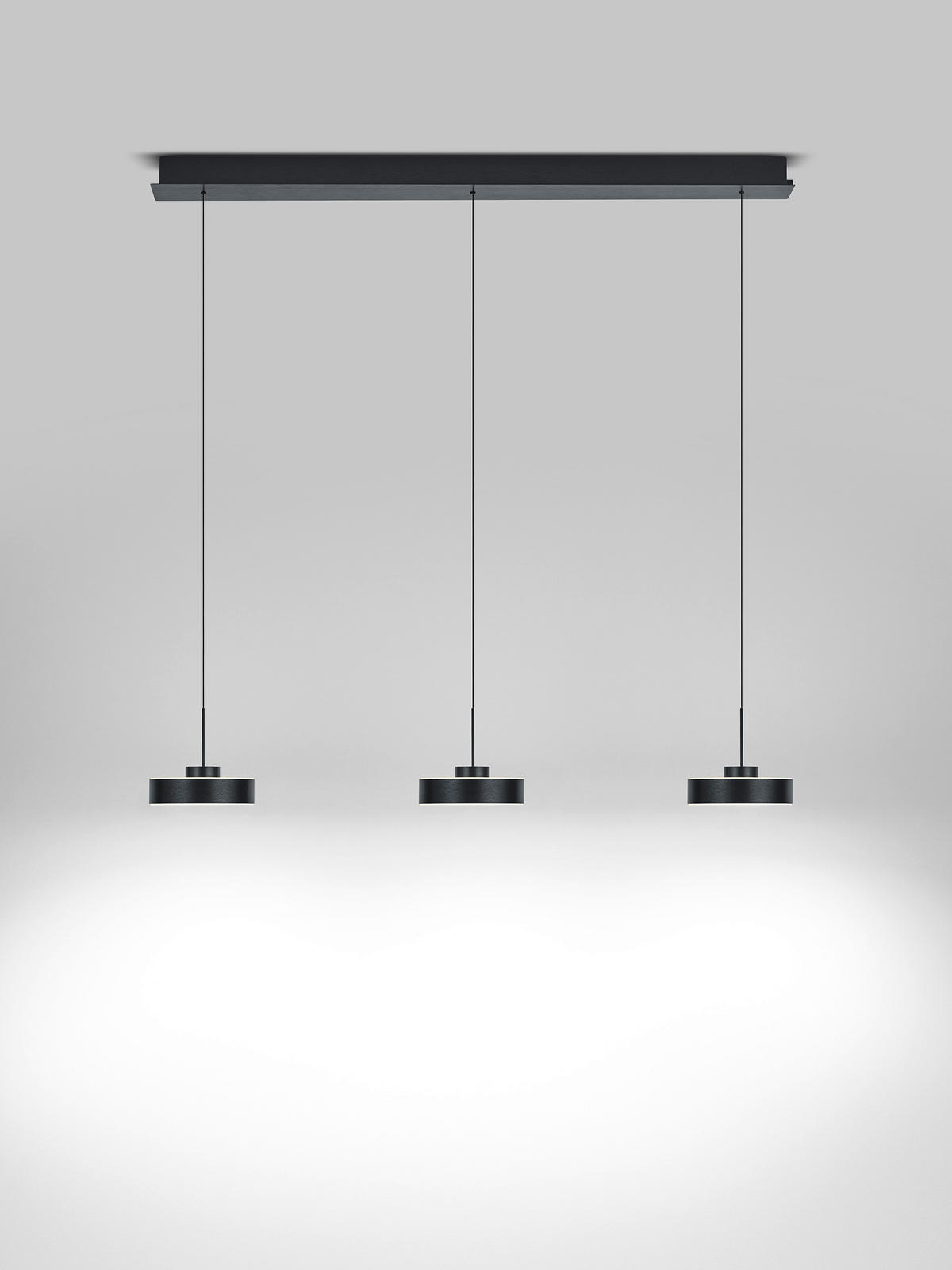 LED-HÄNGELEUCHTE SPENCER 112/18/30-200 cm   - Anthrazit, Design, Metall (112/18/30-200cm) - Hell