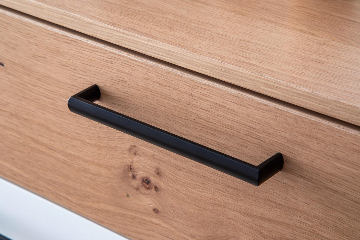 GARDEROBE 5-teilig  in 220/198/29 cm  - Wildeiche/Weiss, Design, Holz/Holzwerkstoff (220/198/29cm) - Moderano