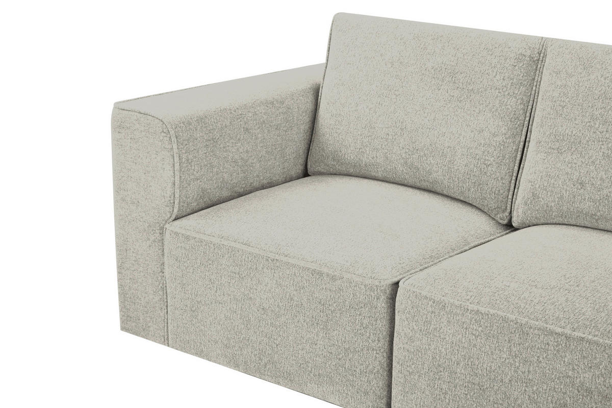 SOFA drvo, plastika, tekstil  bež    - bež/crna, Design, drvo/tekstil (230,5/65/90cm) - Livetastic