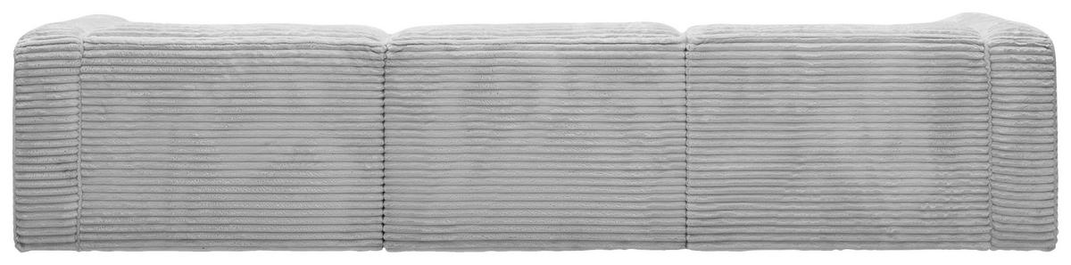 ECKSOFA in Cord Grau  - Schwarz/Grau, Design, Kunststoff/Textil (163/332cm) - Livetastic