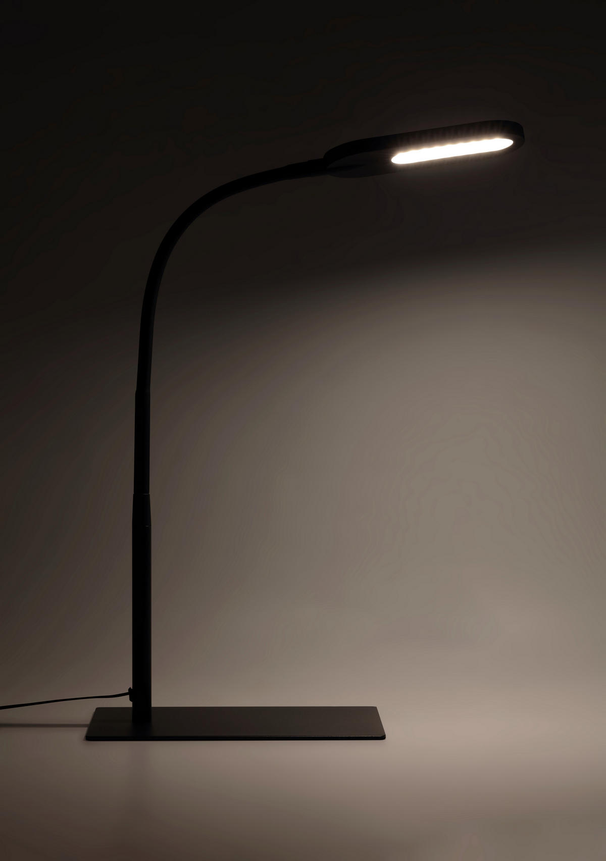 STOLNÍ LED LAMPA, dotykový stmívač, 37,5/15/43,5 cm - černá, Basics, kov/plast (37,5/15/43,5cm) - Novel