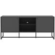 SIDEBOARD Anthrazit, Schwarz Befestigungsmaterial  - Anthrazit/Schwarz, MODERN, Holzwerkstoff/Metall (180/75/41cm) - Novel