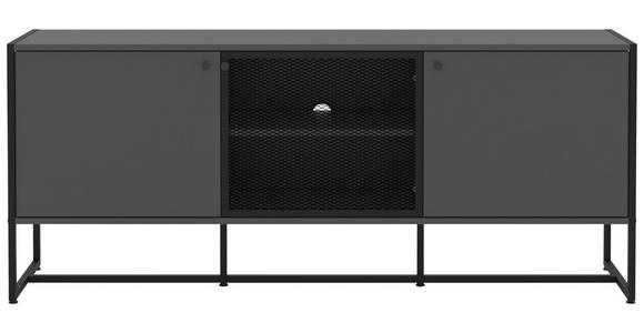 SIDEBOARD Anthrazit, Schwarz Befestigungsmaterial  - Anthrazit/Schwarz, MODERN, Holzwerkstoff/Metall (180/75/41cm) - Novel