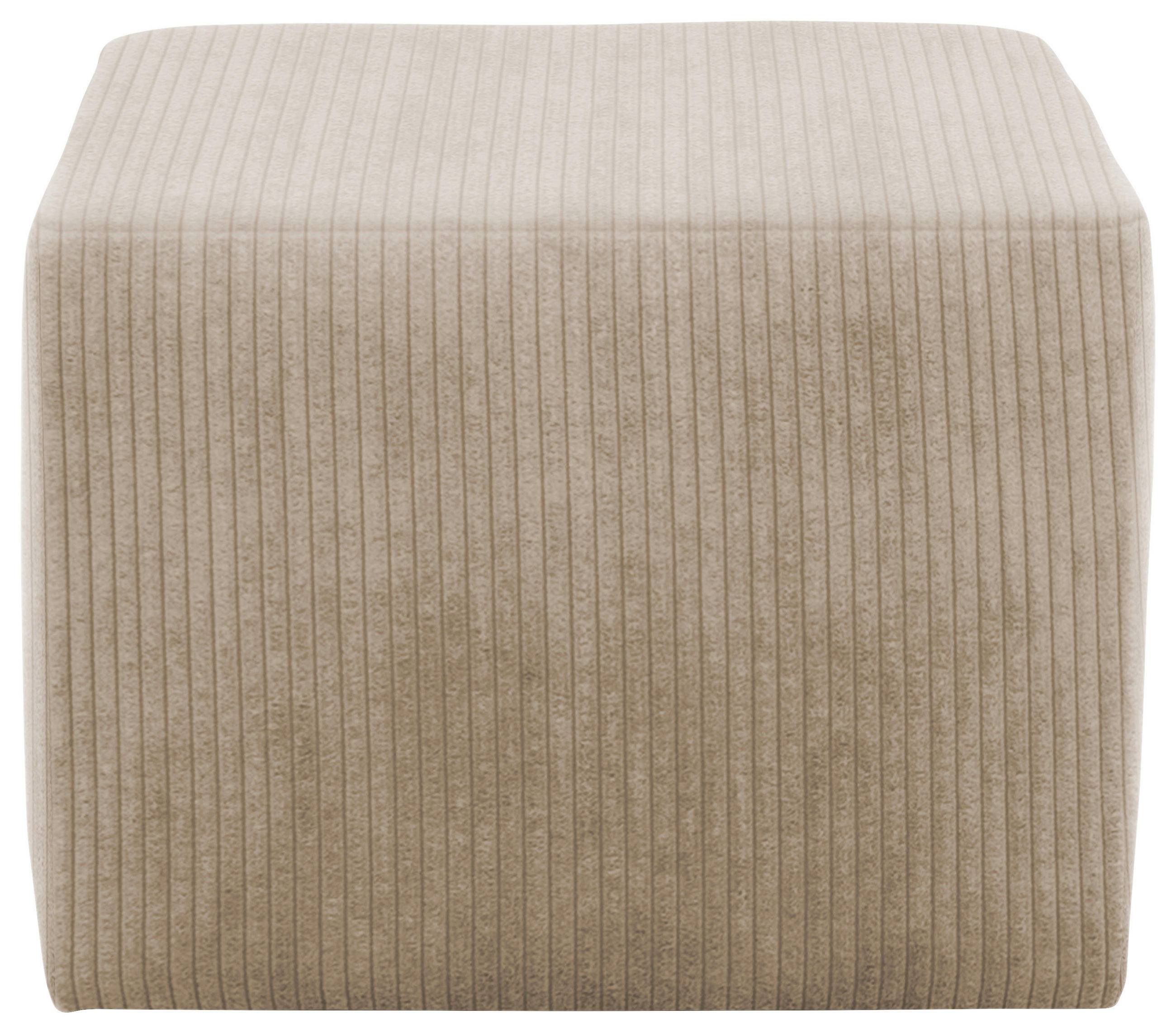 HOCKER Cord, Mikrofaser Taupe  - Taupe/Schwarz, Design, Kunststoff/Textil (59/44/59cm) - MID.YOU