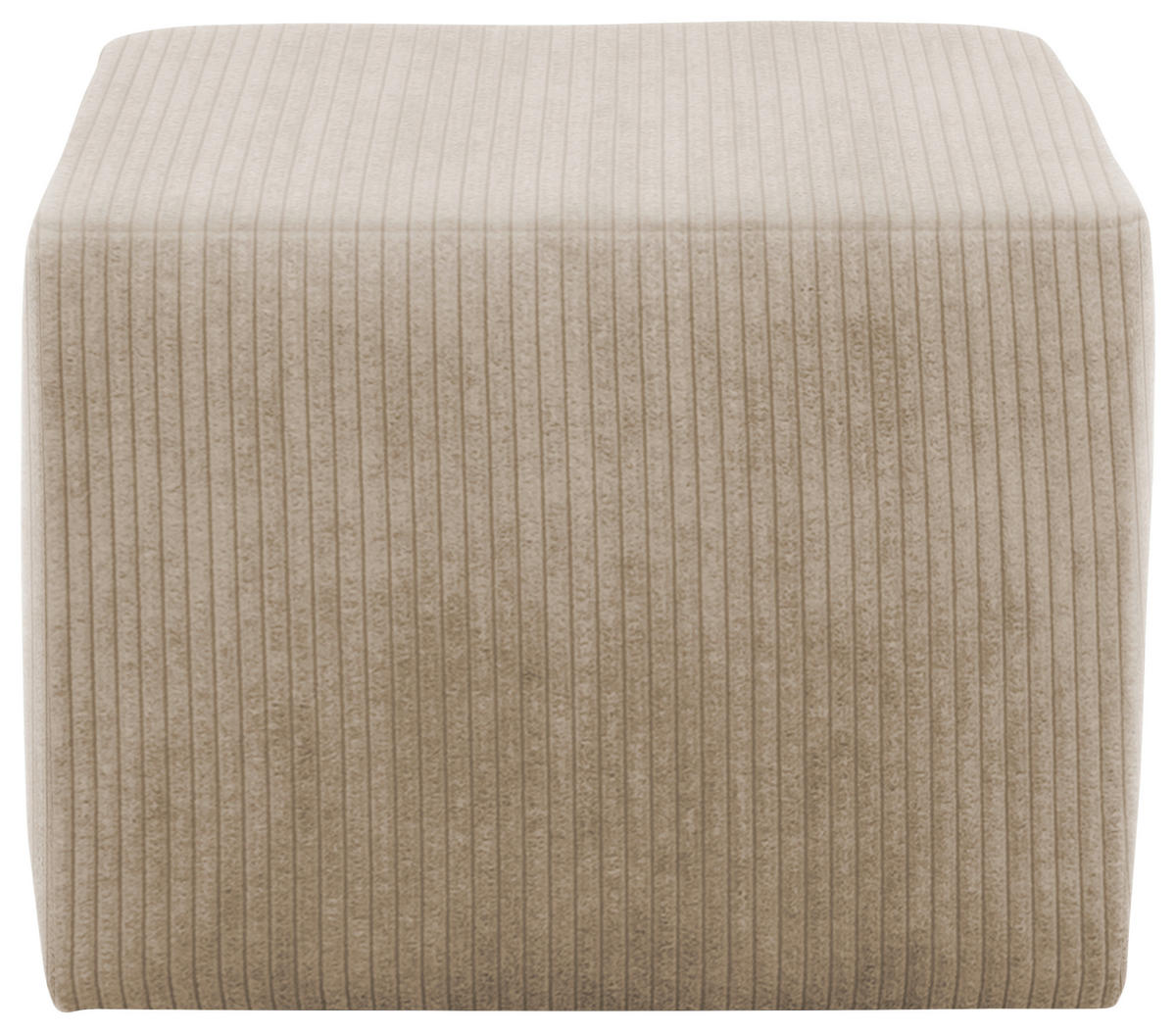 HOCKER Cord, Mikrofaser Taupe  - Taupe/Schwarz, Design, Kunststoff/Textil (59/44/59cm) - MID.YOU