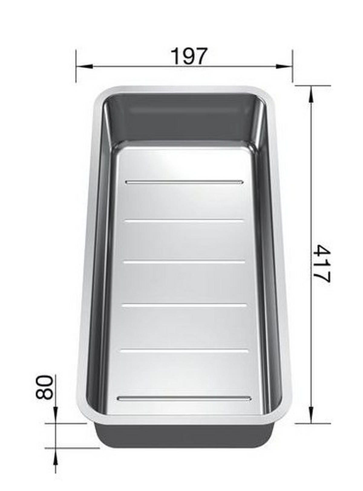 RESTESCHALE 227692  - Edelstahlfarben, Basics, Metall (41,7/8,2/19,7cm) - Blanco