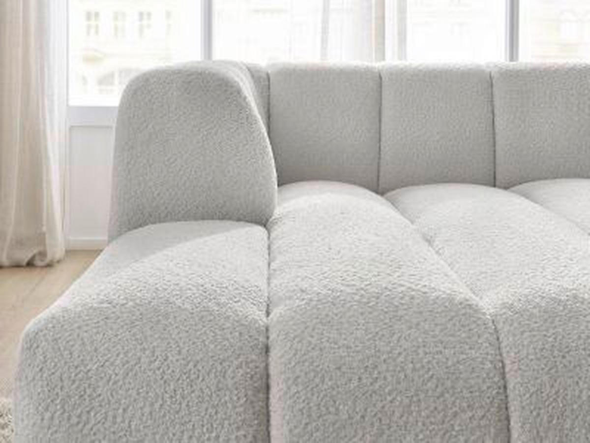 SOFAELEMENT ANNECY Bouclé Hellgrau  - Hellgrau/Schwarz, MODERN, Kunststoff/Textil (120/72/170cm)