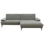 ECKSOFA  in Webstoff Grau  284/184 cm  - Schwarz/Grau, Design, Textil/Metall (284/184cm) - Dieter Knoll