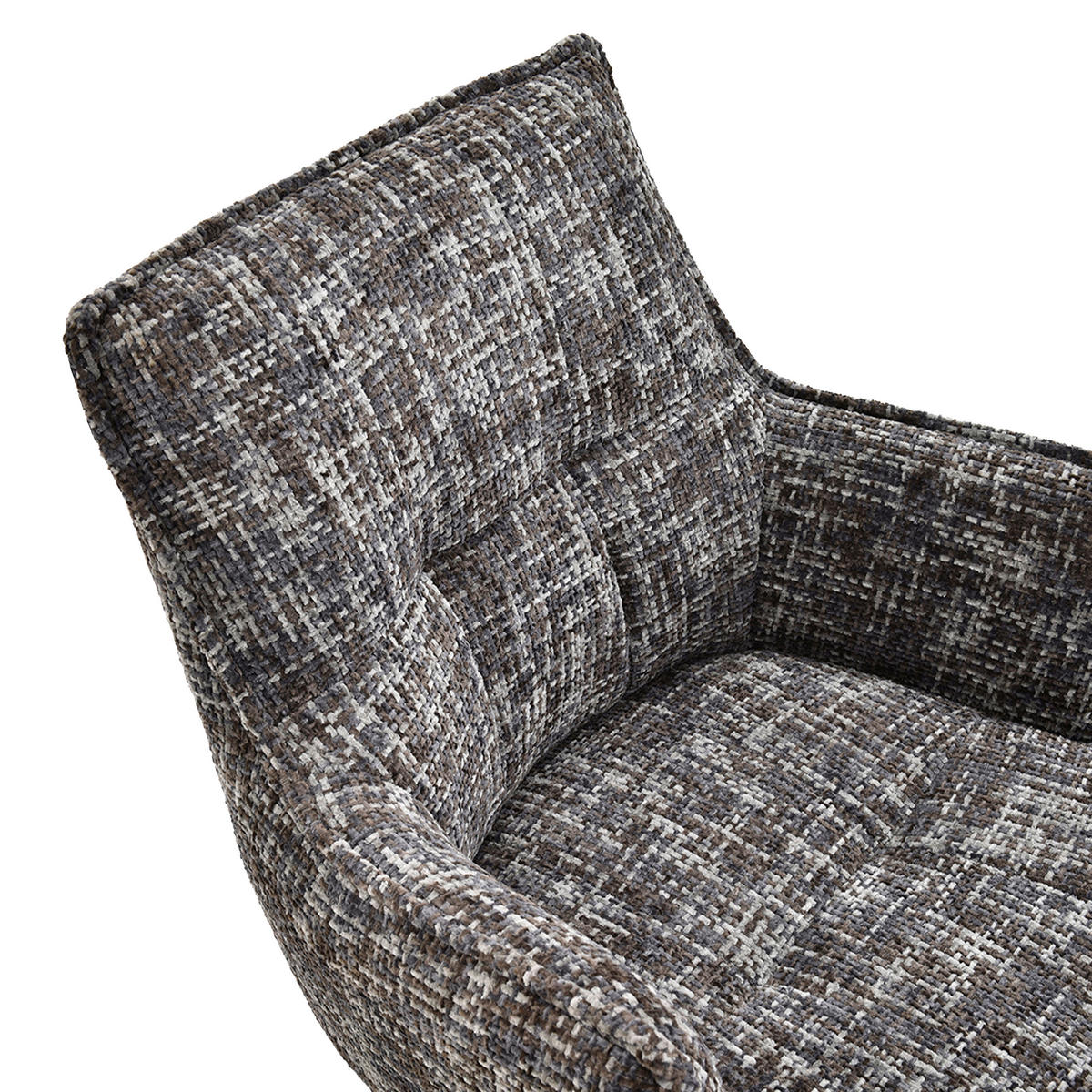 ARMLEHNSTUHL  Sitzfläche 180° drehbar Flachgewebe  Grau  - Grau, MODERN, Textil/Metall (59/85/63cm) - MID.YOU