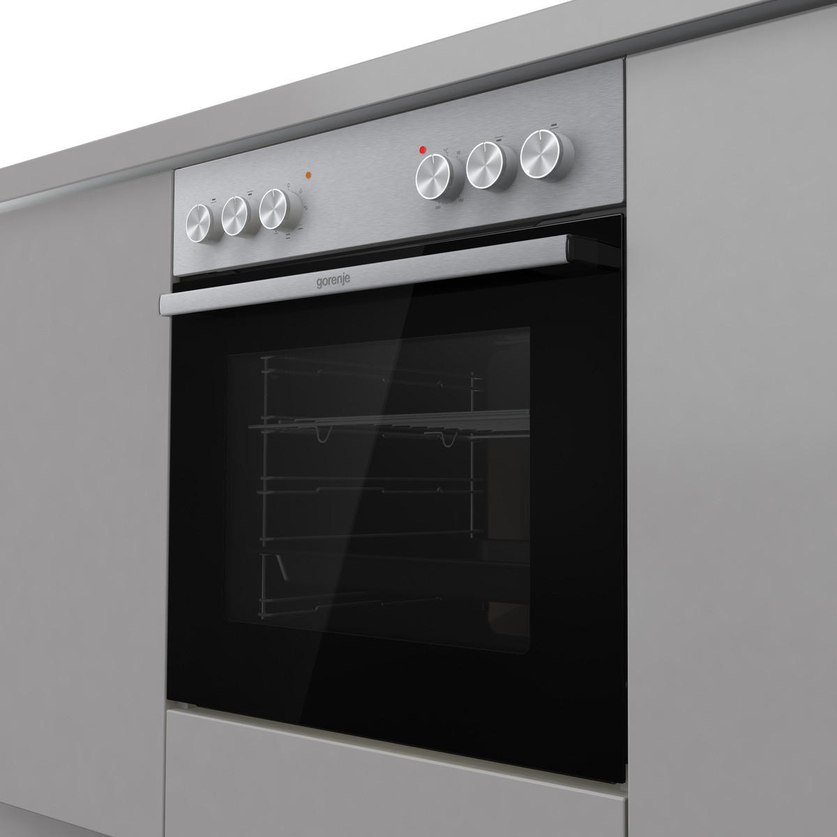 HERDSET HSet002AX  - Edelstahlfarben/Schwarz, Trend, Metall (59,5/59,5/53cm) - Gorenje