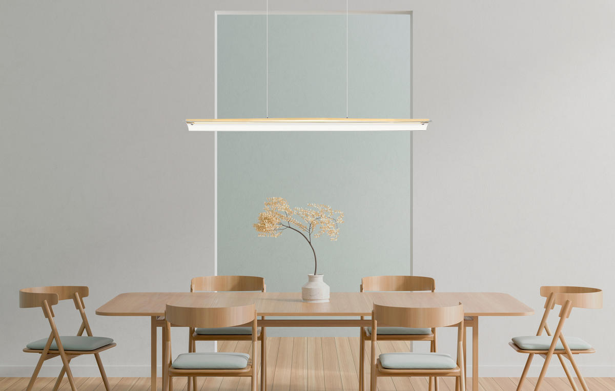 ZÁVĚSNÉ LED SVÍTIDLO, 100/12/150 cm - čiré/barvy mosazi, Design, kov/sklo (100/12/150cm) - Globo