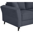 ECKSOFA in Velours Dunkelgrau  - Dunkelgrau/Schwarz, KONVENTIONELL, Holz/Textil (244/159cm) - Carryhome