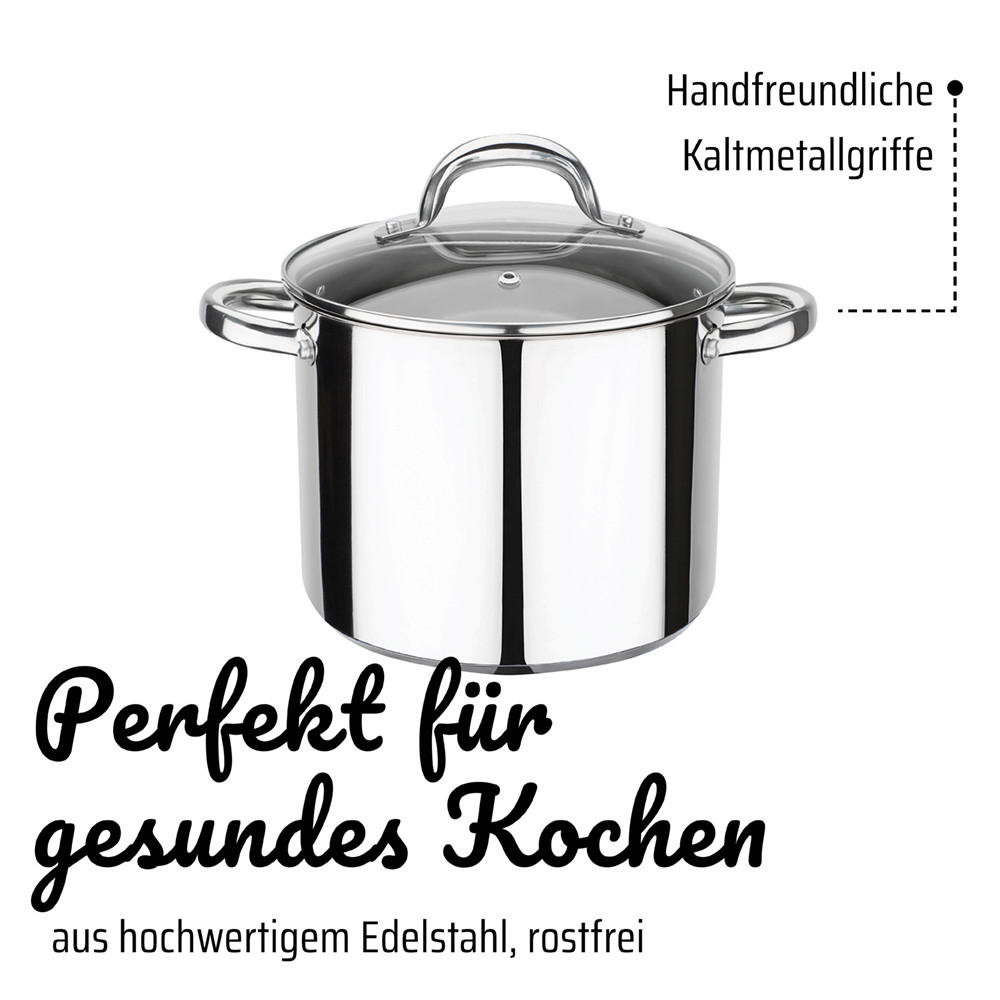 GEMÜSETOPF MONTREAL 10 l  - Edelstahlfarben, Basics, Metall (24cm) - GSW