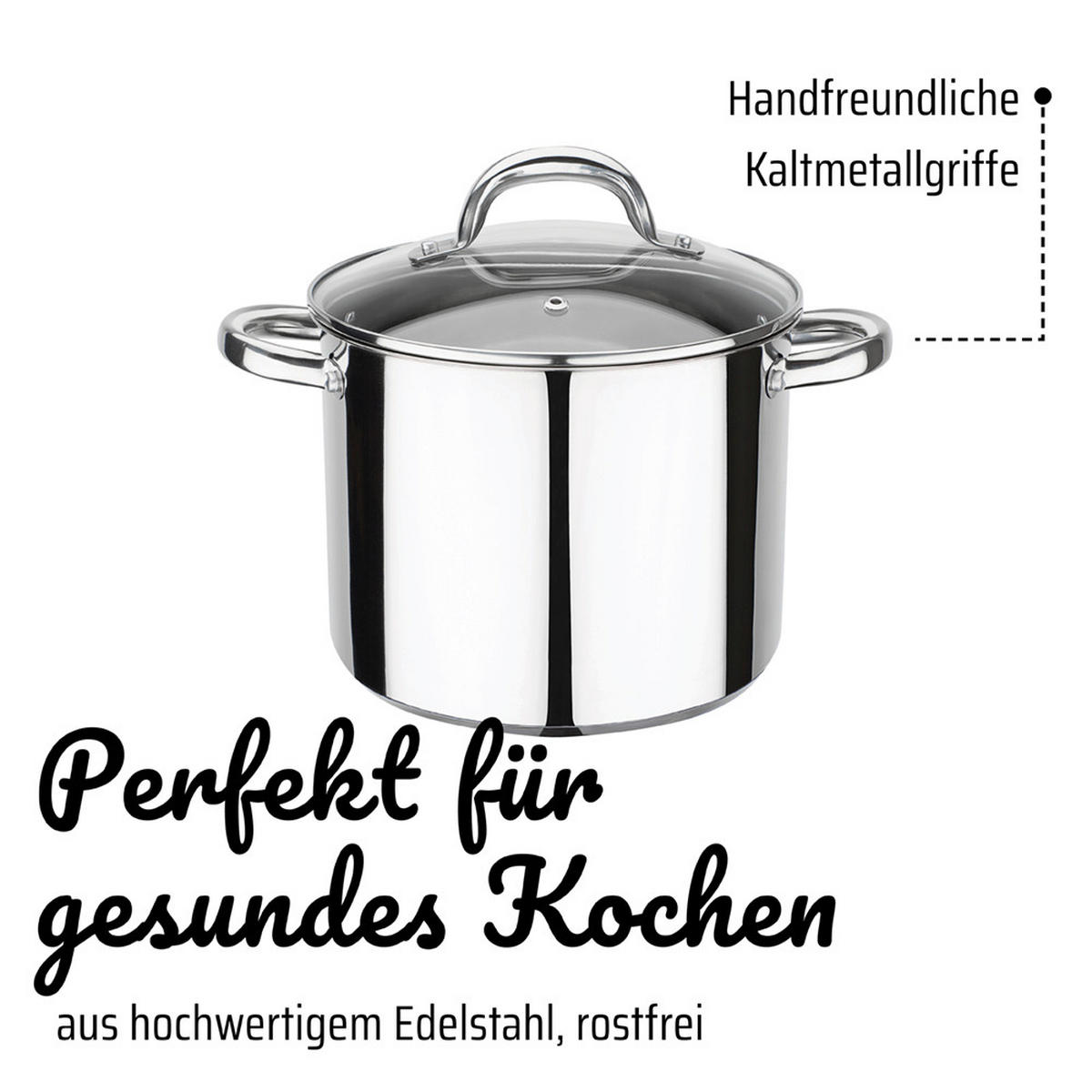 GEMÜSETOPF MONTREAL 10 L  - Edelstahlfarben, Basics, Metall (24cm) - GSW