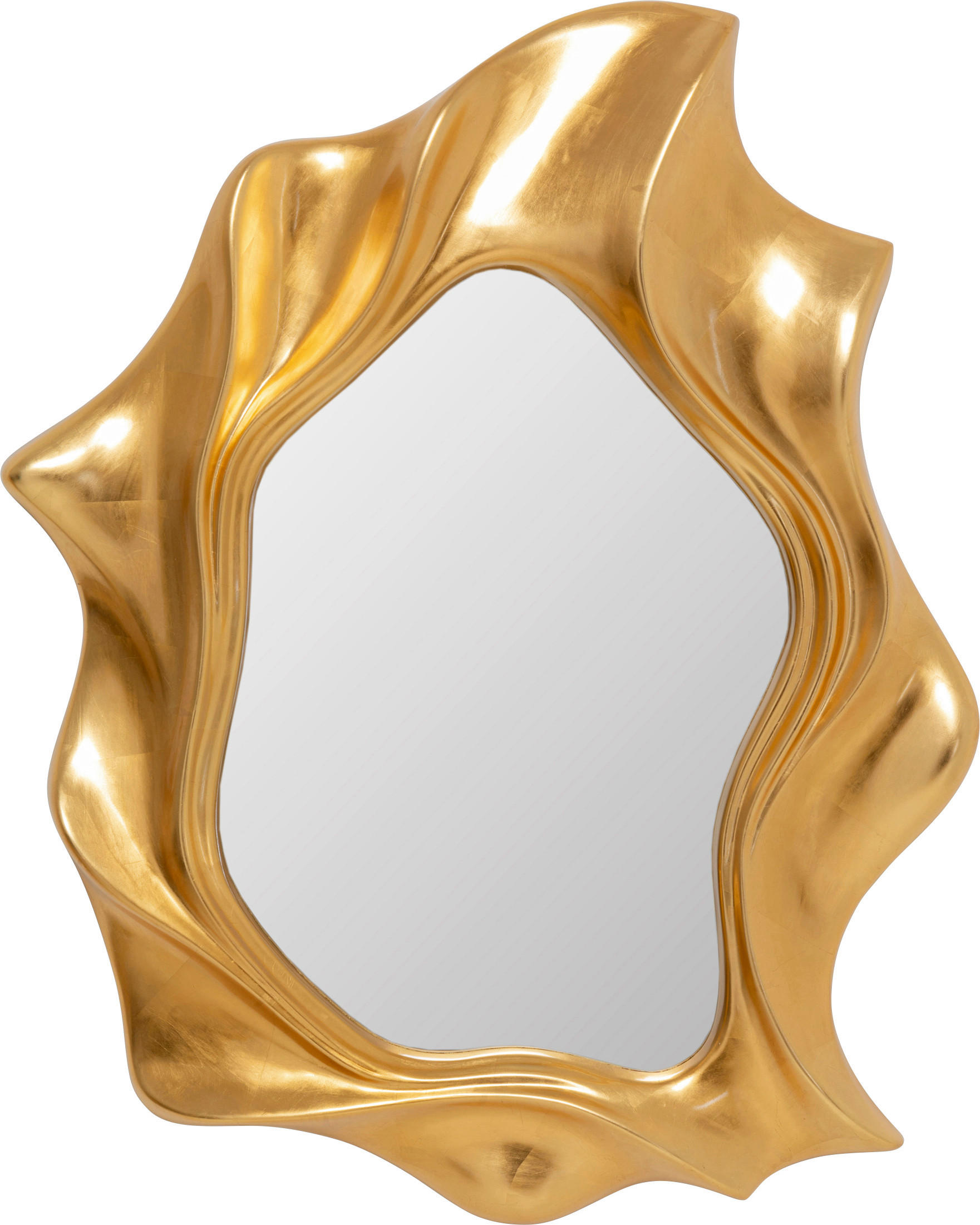 WANDSPIEGEL 92/122/10 cm    in organisch  - Goldfarben, Design, Glas/Holz (92/122/10cm) - Kare-Design