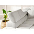 ECKSOFA Weiß Feincord  - Schwarz/Weiß, Design, Kunststoff/Textil (215/319cm) - Hom`in