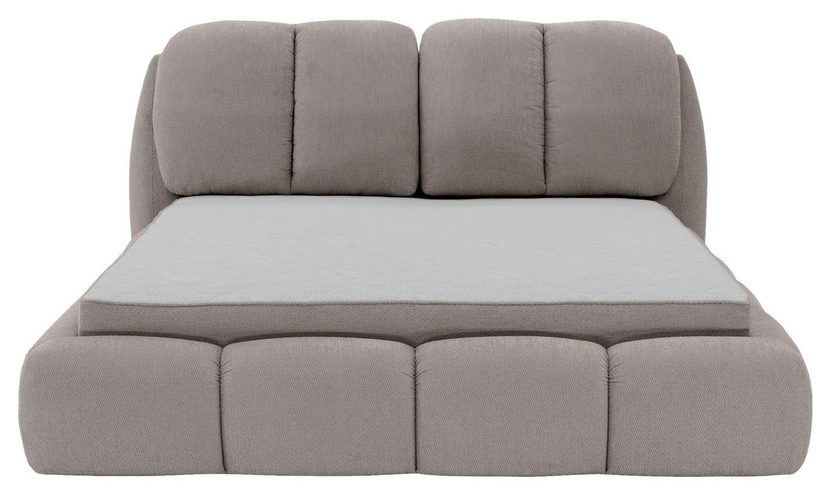 POLSTERBETT 180/200 cm,  in Sahara, gepolstertes Kopfteil, Lattenrost, Bettkasten,  - Schwarz/Sahara, Design, Holz/Kunststoff (180/200cm) - Chameo