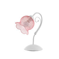 DETSKÁ STOLNÁ LAMPA, 25/30 cm  - pink/biela, Konventionell, kov (25/30cm)