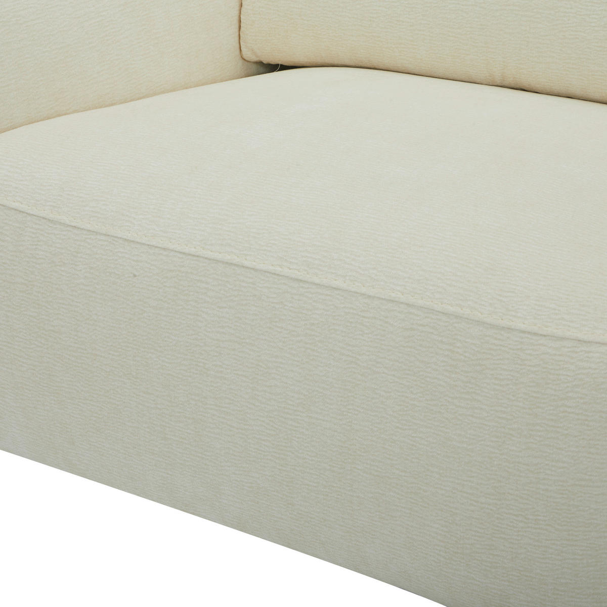 KÉTÜLÉSES KANAPÉ textil krémszínű  - krémszínű/fekete, Lifestyle, textil/fém (164/83/107/111cm) - Livetastic