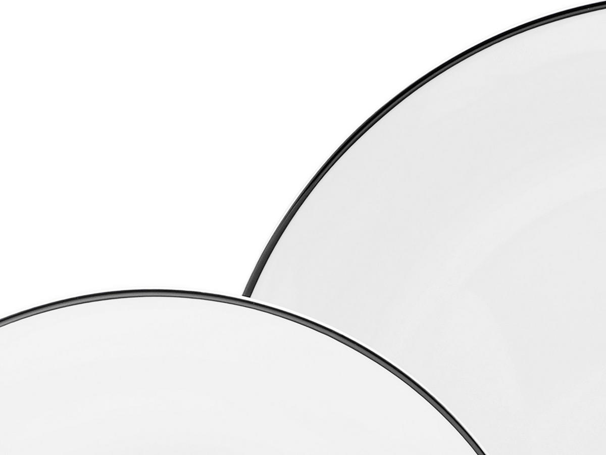 SERVIS Luna Black Line 18 delar  - vit/svart, Basics, keramik - Creatable