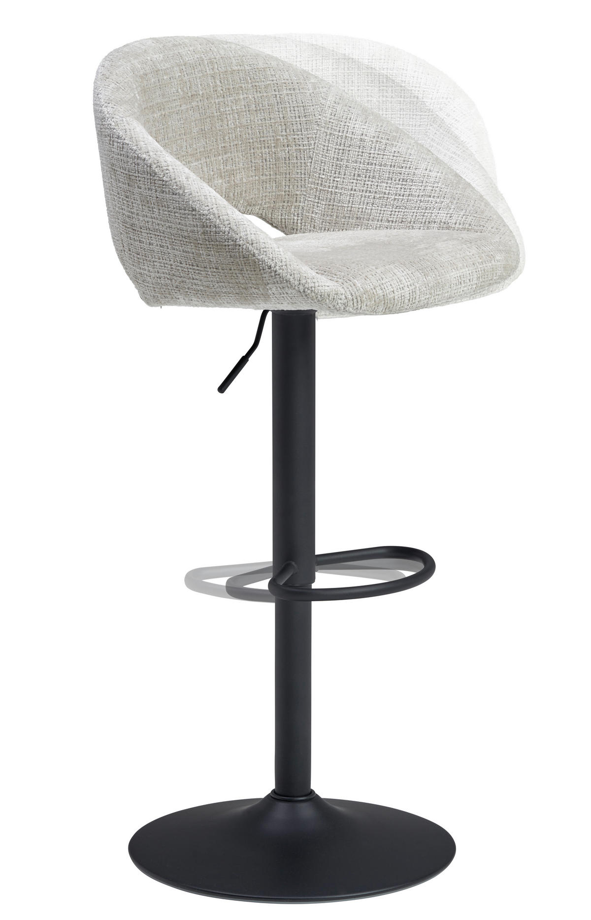 BARHOCKER in Beige  - Beige/Schwarz, MODERN, Textil/Metall (52/89-110/49cm) - MID.YOU