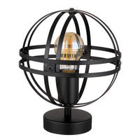 TISCHLEUCHTE 20/24,5 cm   - Schwarz, Design, Kunststoff/Metall (20/24,5cm) - Globo