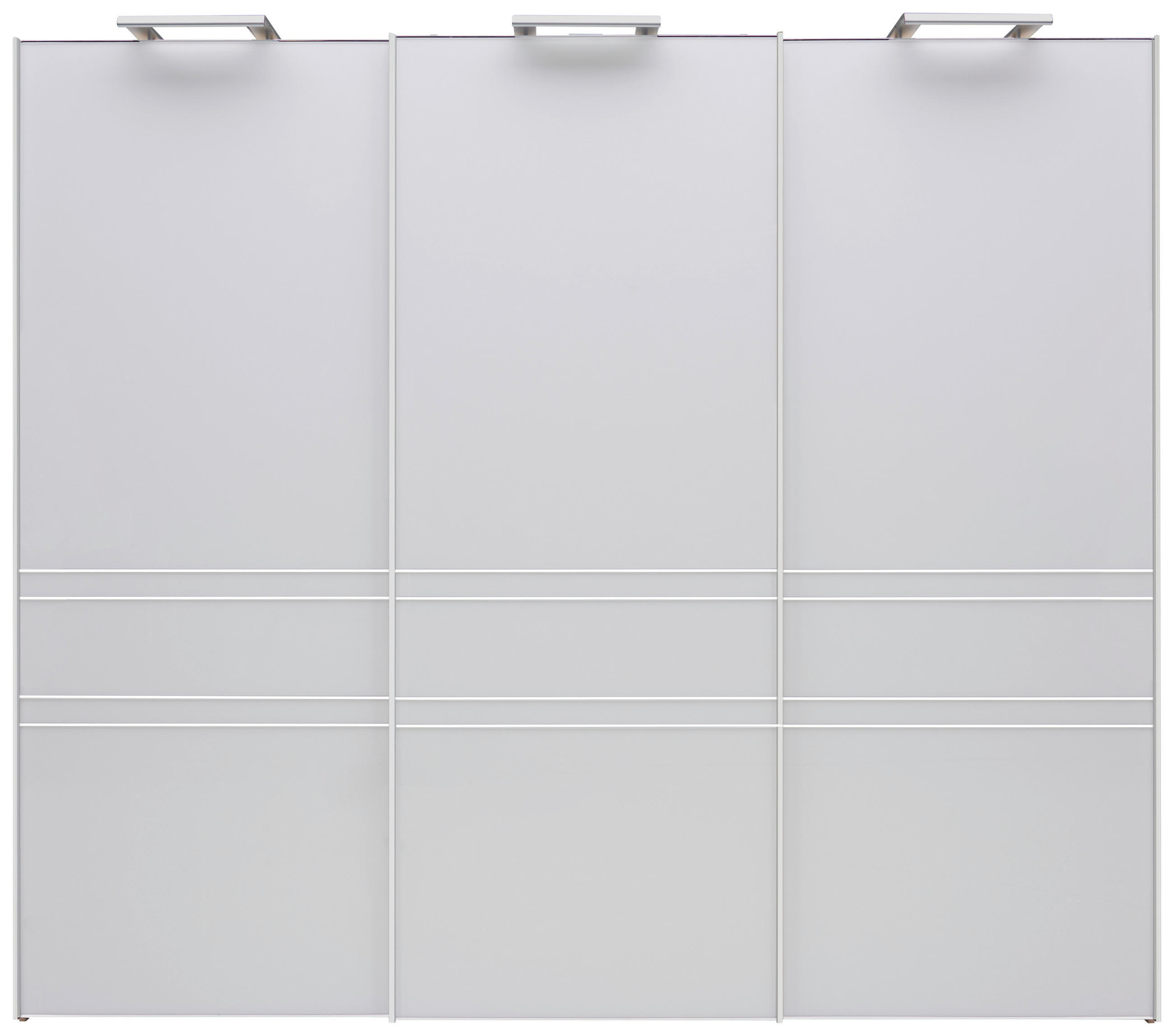 SCHWEBETÜRENSCHRANK in Sonoma Eiche  - Chromfarben/Sonoma Eiche, Design, Glas/Holzwerkstoff (280/240/68cm) - Moderano