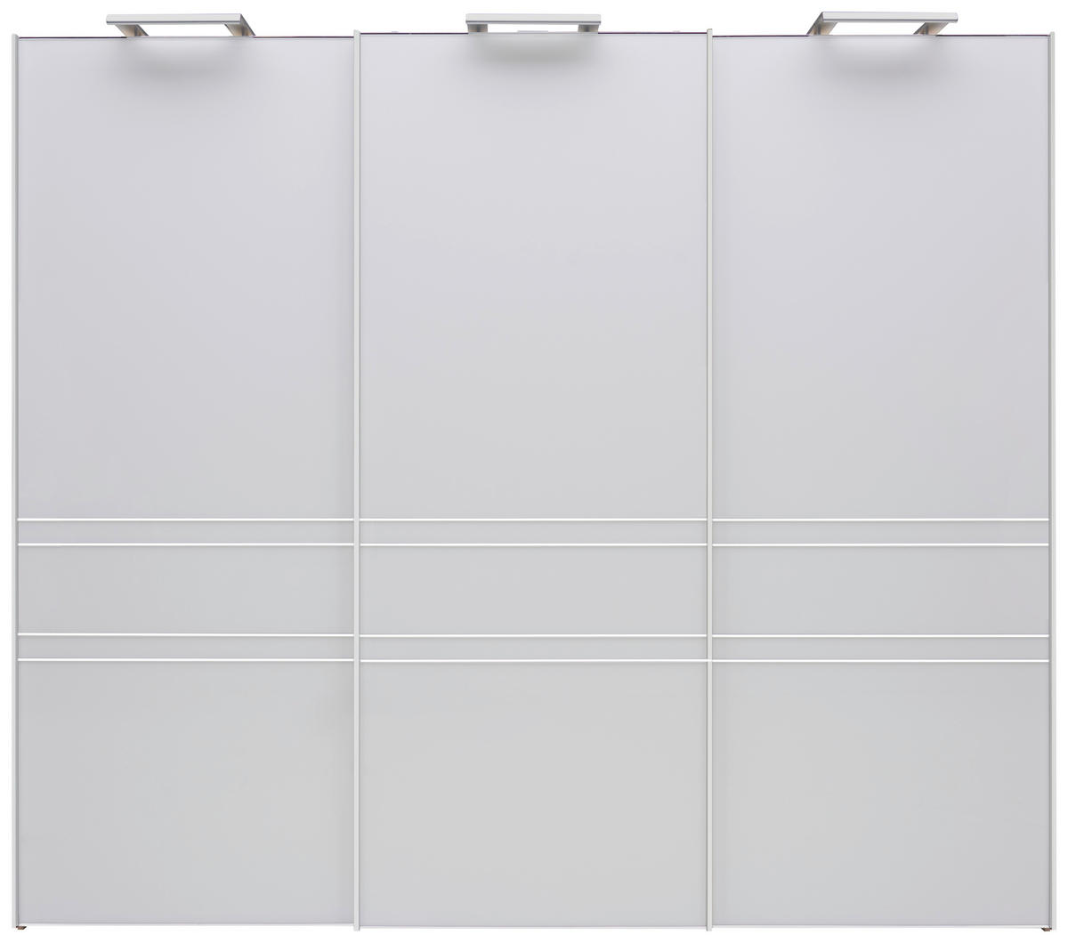 SCHWEBETÜRENSCHRANK in Sonoma Eiche  - Chromfarben/Sonoma Eiche, Design, Glas/Holzwerkstoff (280/240/68cm) - Moderano