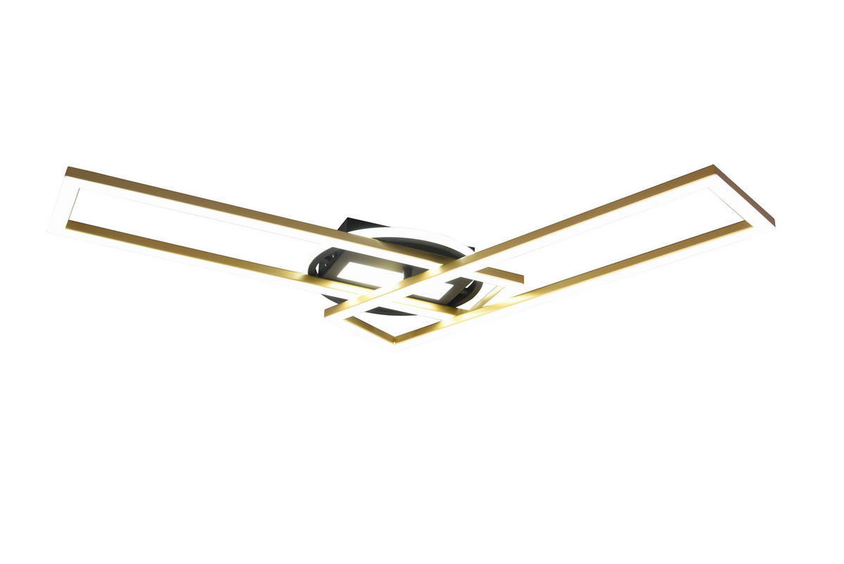 LED-DECKENLEUCHTE Twister 90,5/24,5/8,5 cm   - Messingfarben, Basics, Metall (90,5/24,5/8,5cm)