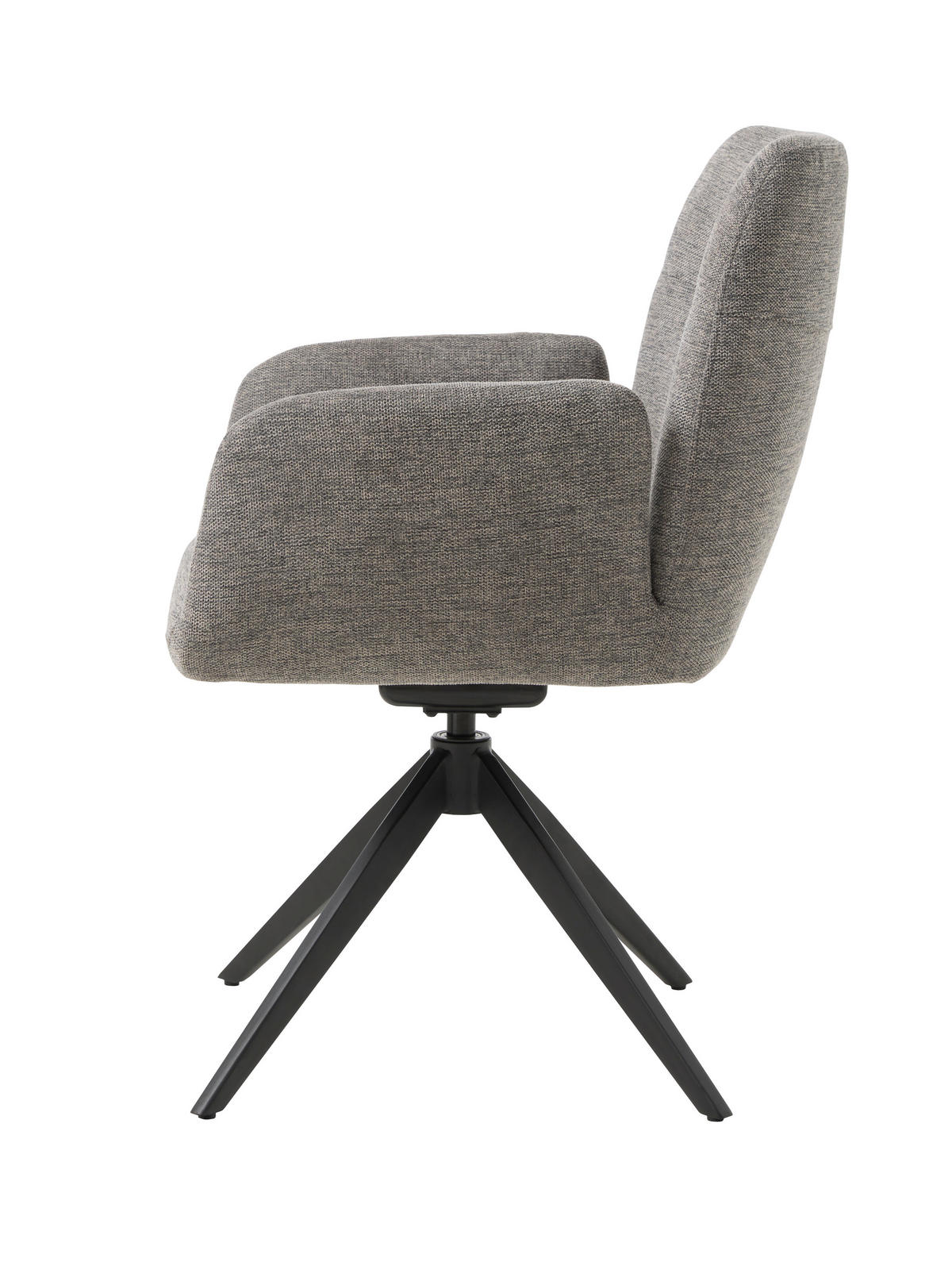 STOL MED ARMSTÖD  - svart/grå, Modern, metall/textil (57,5/88/62cm) - Livetastic