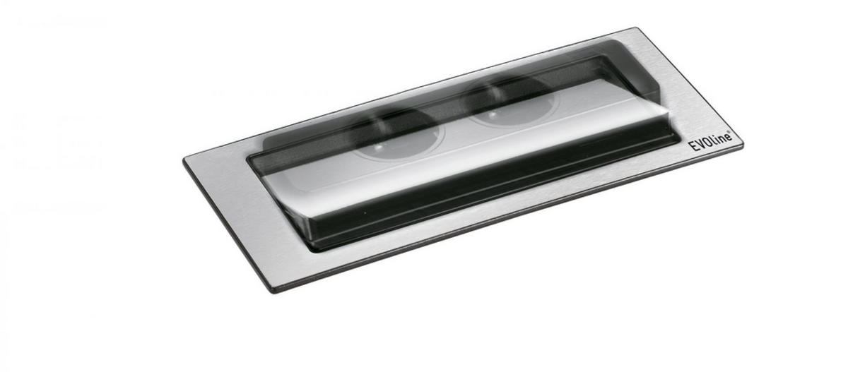 STECKDOSENELEMENT - Schwarz, Basics, Glas/Kunststoff (29,3/18,8/15,5cm) - HKT