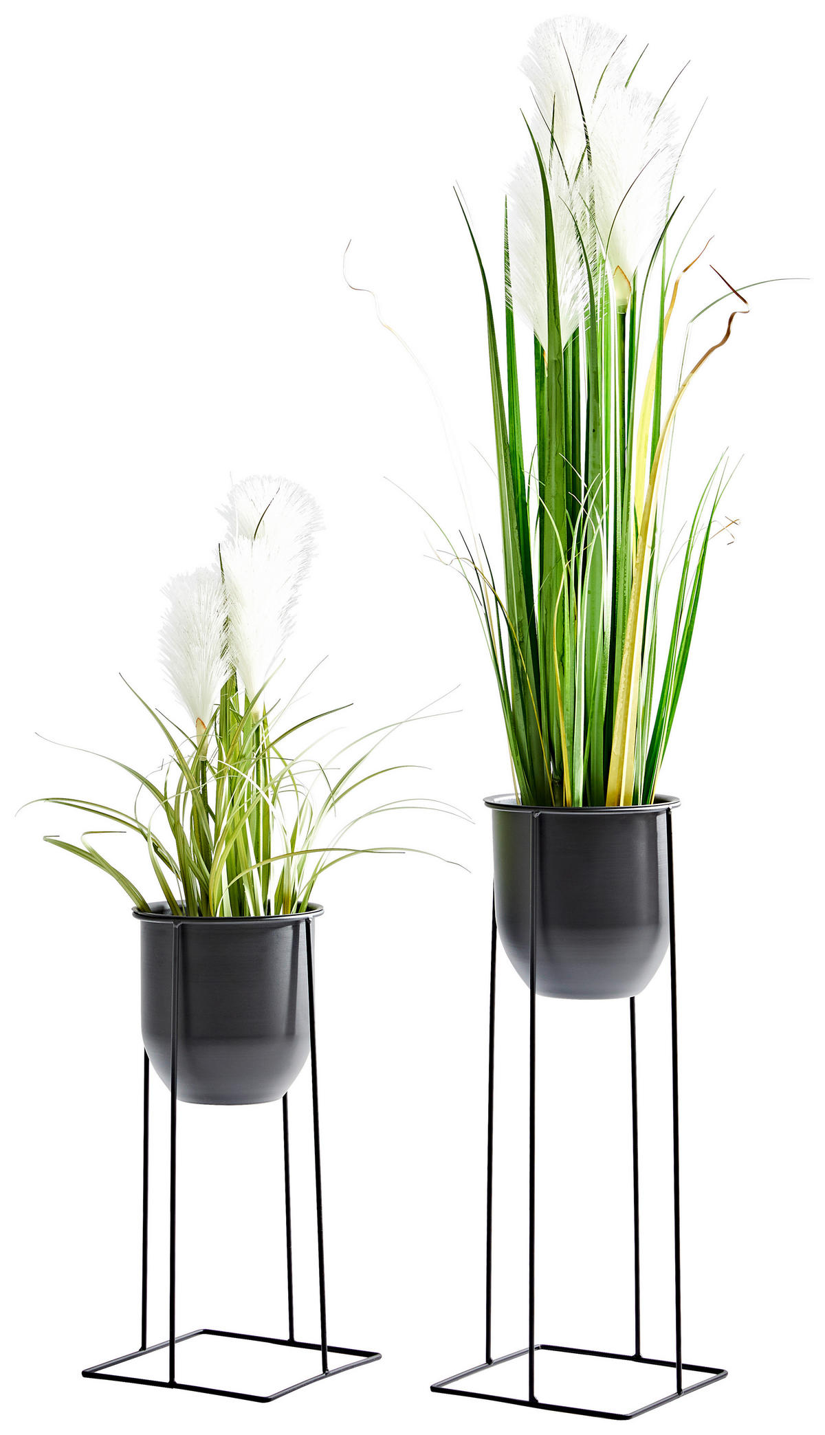 BLUMENTOPF   - Schwarz, Basics, Metall (19/40cm) - Ambia Home